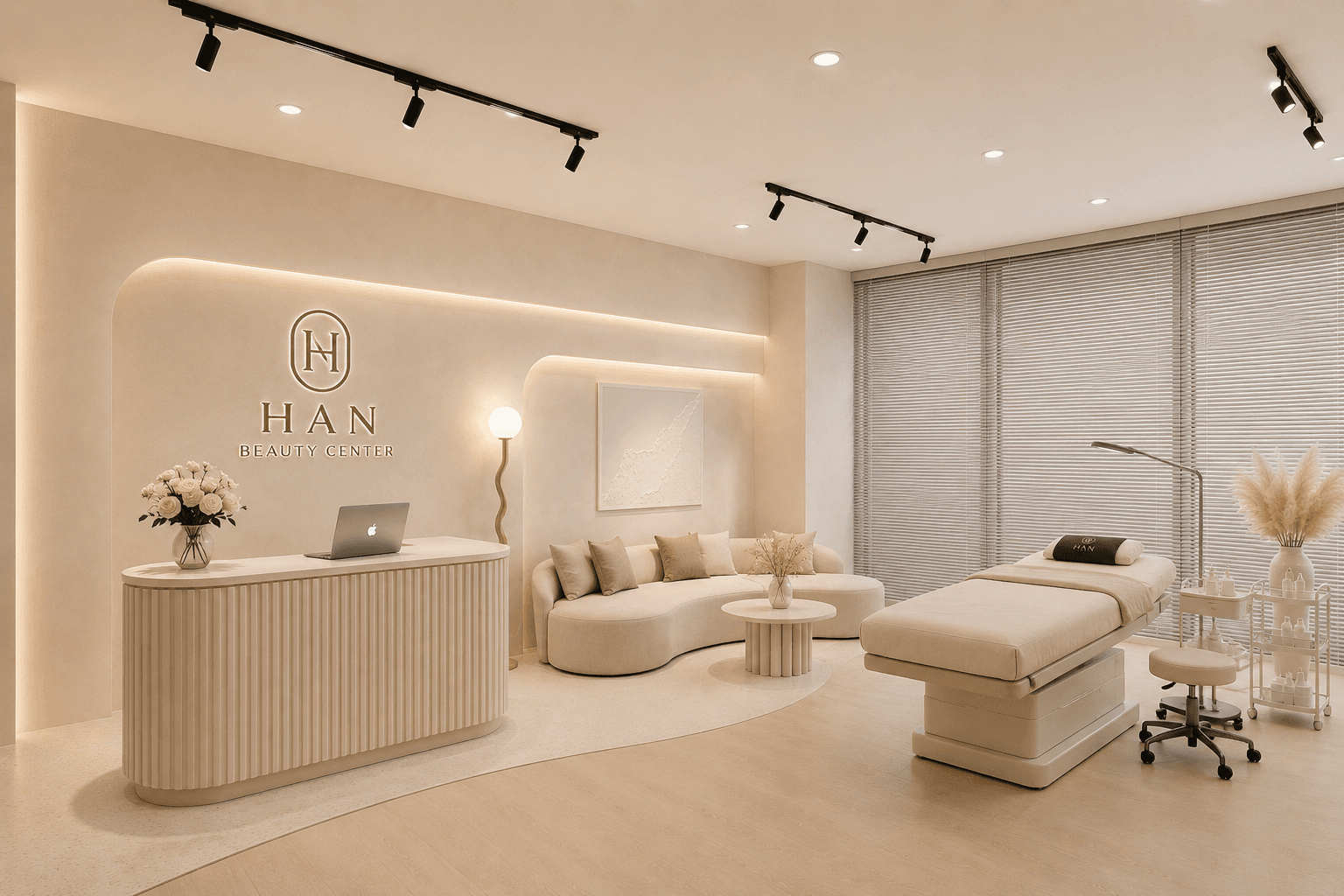 Không gian tiếp đón và dịch vụ tại HAN BEAUTY CENTER
